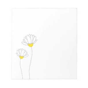 Hand Drawn Daisies Notitieblok