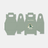 Hand Drawn Dinosaur Rainbow Birthday Party Green F Bedankdoosjes (Uitgevouwen)