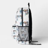 Hand-Drawn Dolphin Pattern Rugzak voor Kinderen (Rechts)