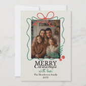 Hand-drawn doodle frame Merry Christmas  Feestdagenkaart (Voorkant)