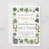 Hand Drawn Doodle Whimsical St Patricks Day  Kaart (Voorkant)