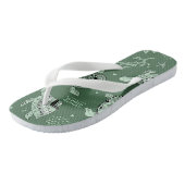 Hand drawn doodling sea turtle etnische pattern teenslippers (Schuin)