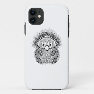 Hand Drawn Echidna Doodle iPhone 11 Hoesje