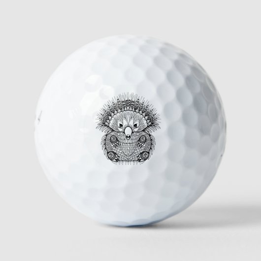 Hand Drawn Echidna Doodle Golfballen (Voorkant)