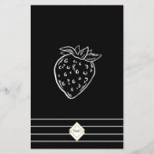 Hand Drawn Elegant Simple Blue & Cream Wedding Flyer (Achterkant)