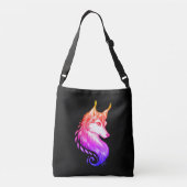 Hand Drawn Elegant Sunset Wolf US Made Canvas tas (Achterkant)