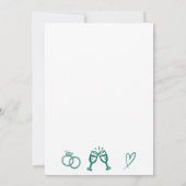 Hand Drawn Emerald 55th Wedding Anniversary Party Kaart (Achterkant)