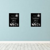 Hand Drawn Engagement Party Wedding Welcome Sign. Muurkunst Sets (Houten vloer)
