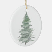 Hand Drawn Evergreen Tree Keramisch Ornament (Rechts)