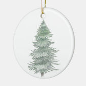 Hand Drawn Evergreen Tree Keramisch Ornament (Links)