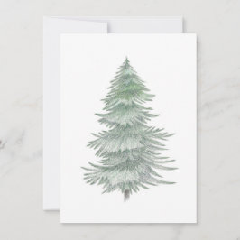 Hand Drawn Evergreen Tree Notitiekaartje