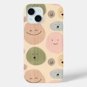 Hand-drawn Facial Expressions Seamless Pattern Case-Mate iPhone Case (Achterkant)