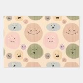 Hand-drawn Facial Expressions Seamless Pattern Inpakpapier Vel (Voorkant 3)