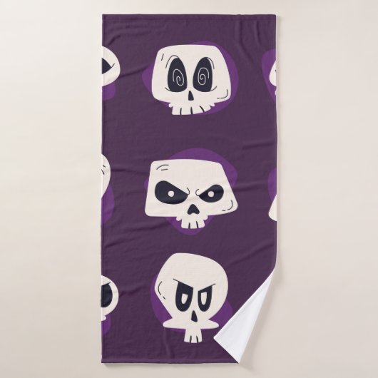 Hand drawn flat dia de muertos skulls collection s (Serviette de bain)
