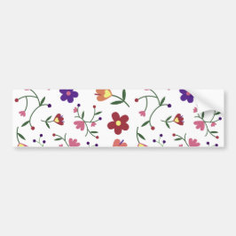 Hand-Drawn Floral Pattern Bumpersticker