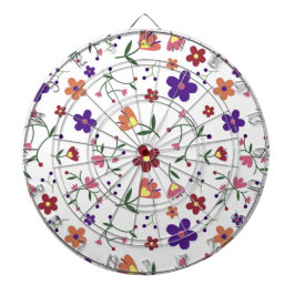 Hand-Drawn Floral Pattern Dartbord