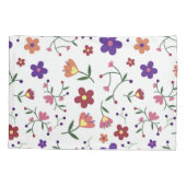 Hand-Drawn Floral Pattern Kussensloop (Achterkant)