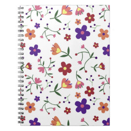 Hand-Drawn Floral Pattern Notitieboek