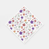Hand-Drawn Floral Pattern Servet (Hoek)