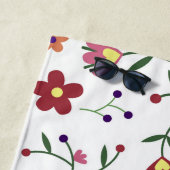 Hand-Drawn Floral Pattern Strandlaken (In situ)