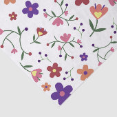 Hand-Drawn Floral Pattern Tissuepapier (Detail)