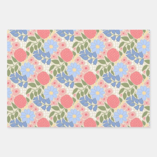 Hand-Drawn Floral Wrapping Paper  (Voorkant)