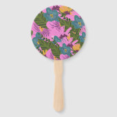 Hand Drawn Florals Wedding Bold Pink Greenery Handwaaier (Achterkant)