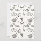 hand drawn frame with bow wedding invitation (Dos)