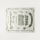 Hand Drawn Fresh Off the Market Bridal Shower Wandkleed (Voorkant (horizontaal))