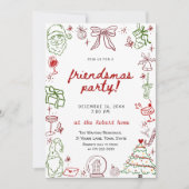 Hand Drawn Friendsmas Christmas Invitation (Devant)