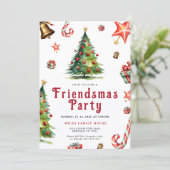 Hand Drawn Friendsmas Party Invitation (Debout devant)