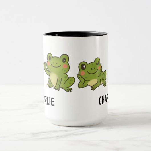Hand Drawn Frog Custom Cute Mok (Midden)