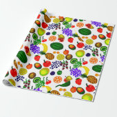 Hand Drawn Fruit Medley Pattern Cadeaupapier (Uitgerold)