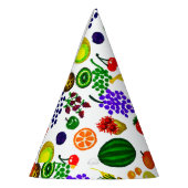 Hand Drawn Fruit Medley Pattern Feesthoedjes (Links)