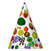 Hand Drawn Fruit Medley Pattern Feesthoedjes (Rechts)