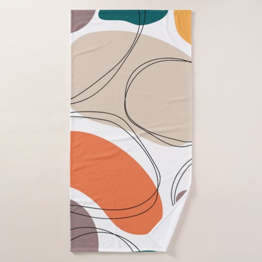 Hand drawn geometric seamless modern abstract mult (Serviette de bain)