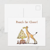 Hand-Drawn Giraffe Christmas Tree Art Briefkaart (Voorkant / Achterkant)