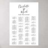 Hand Drawn Heart Alfabetical Seed Chart Poster (Voorkant)
