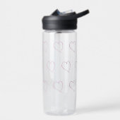 Hand Drawn Heart Donuts Valentines Water Bottle Waterfles (Links)