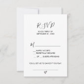 Hand Drawn Heart Song Request RSVP Card (Voorkant)