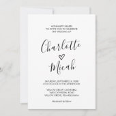 Hand Drawn Heart the Wedding of Kaart (Voorkant)