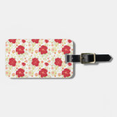 Hand Drawn Hibiscus Pattern Bagagelabel (Voorkant horizontaal)