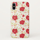 Hand Drawn Hibiscus Pattern Case-Mate iPhone Case (Achterkant)