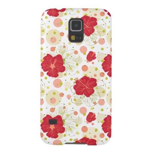 Hand Drawn Hibiscus Pattern Case-Mate Samsung Galaxy Hoesje (Achterkant)