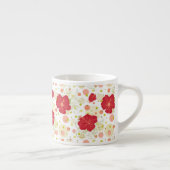 Hand Drawn Hibiscus Pattern Espresso Kop (Rechts)