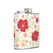 Hand Drawn Hibiscus Pattern Heupfles (Rechts)