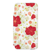 Hand Drawn Hibiscus Pattern Incipio iPhone Portemonnee Hoesje (Voorkant Agenda)