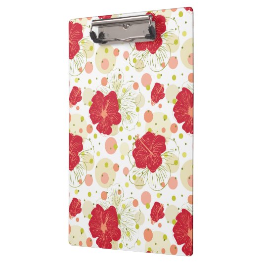 Hand Drawn Hibiscus Pattern Klembord (Links)