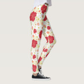 Hand Drawn Hibiscus Pattern Leggings (Rechts)