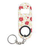 Hand Drawn Hibiscus Pattern Mini Flessenopener (Voorkant)